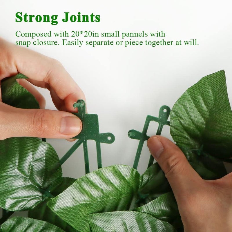 iCover Artificial Ivy Privacy Screen for Fence, 78x98in Strengthened Joint Prevent Leaves Falling Off, Faux Hedge Panels Greenery Vines, Decorative Fences for Outdoor, Garden - Image 4